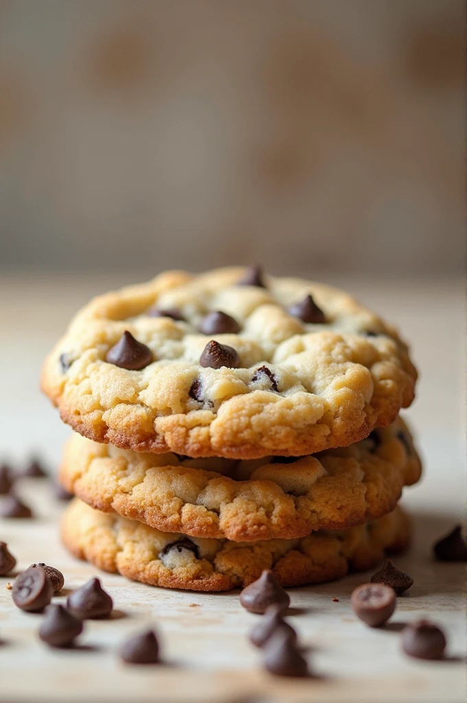 Simple advertising for chocolate chip cookies for children