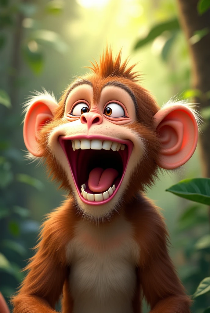 Funny laugh monkey