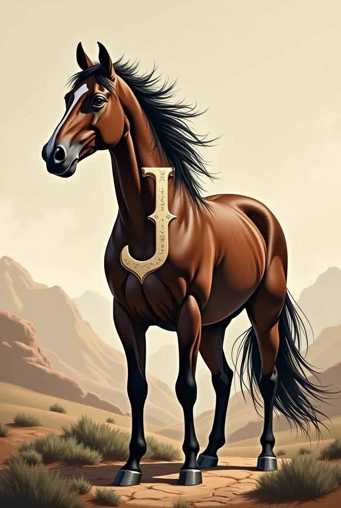 Horse brand containing the letter J and a horse