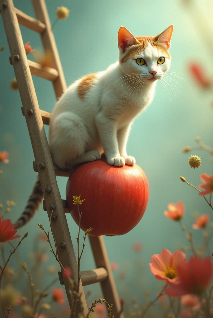 A cat apple ladder fusion