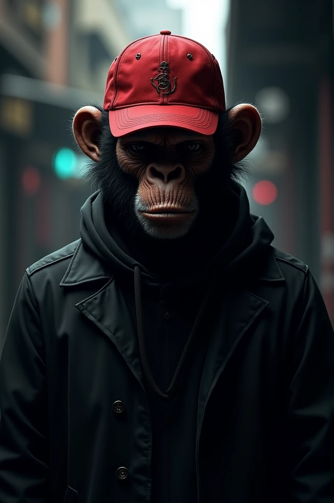 A bearded monkey skull wearing a baseball cap and a sweater, highly detailed, photorealistic, 8k, masterpiece, hyperrealistic, extremely detailed, cinematic lighting, dramatic shadows, vibrant colors, intricate textures