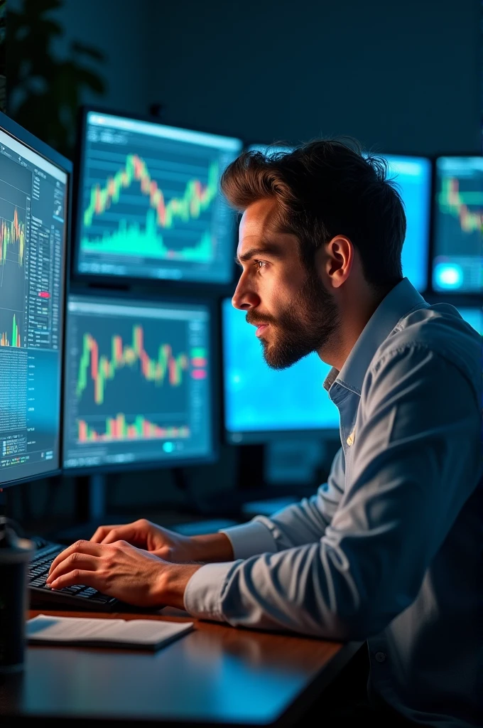A guy who works hard trades stocks 