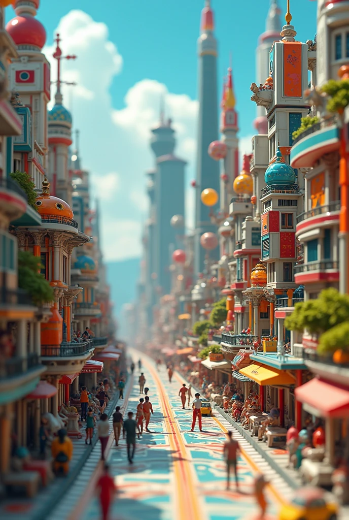 A city made from plastic models