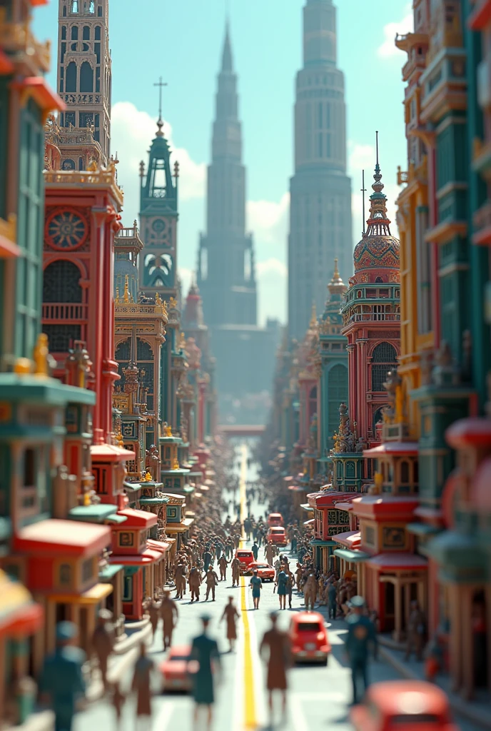 A city made from plastic models