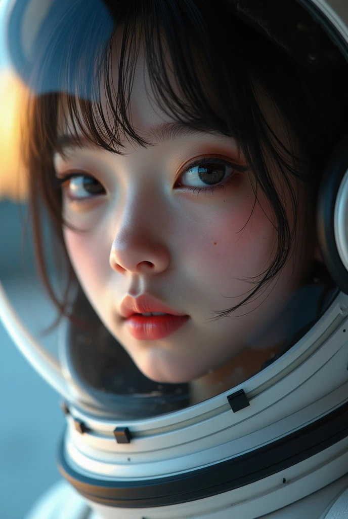 (8k, RAW photo, best quality, masterpiece), (photorealistic), outstanding details, ultra-high resolution, anatomically correct, textured skin, (Extremely precise and accurate ???????),
Ultra Detailed Face, Detailed Eyes, 

(wide lens effect), (outer space), astronaut, extravehicular activity, EVA, weightlessness, zero gravity, spacewalk, 
(Cute Japanese girl , 20-year-old), ?????????????, 


(dramatic lighting), cinematic lighting, 