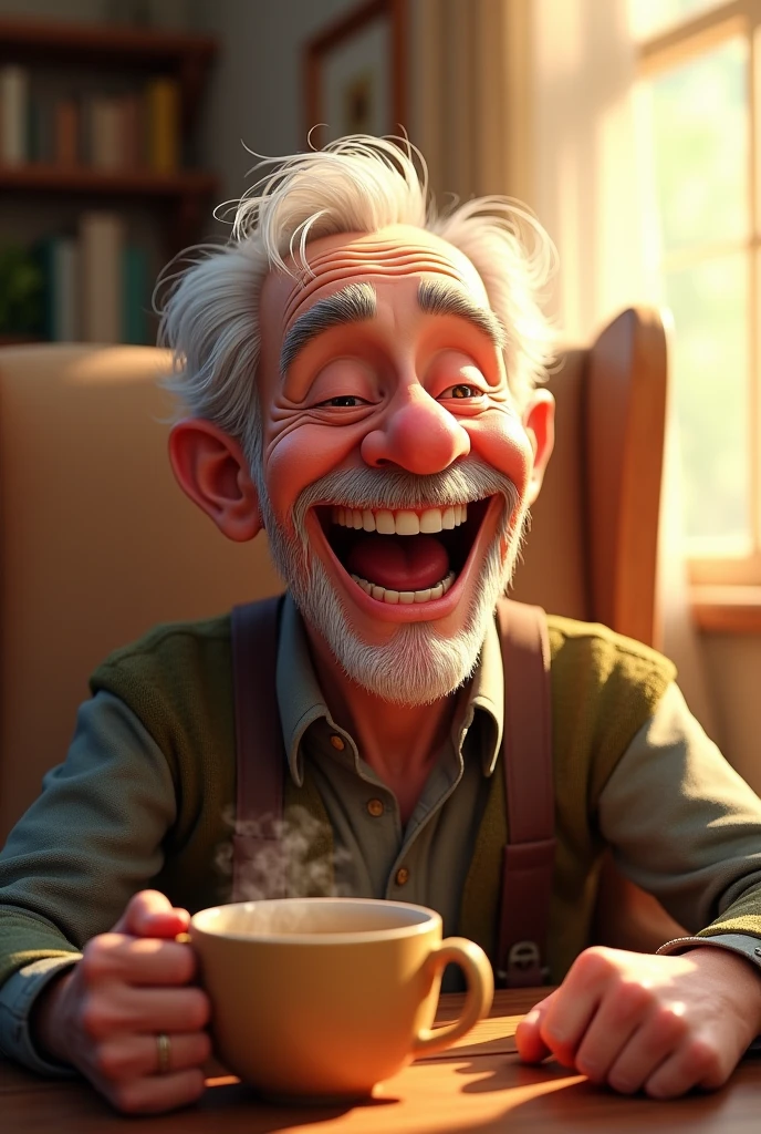 Laughing old man
