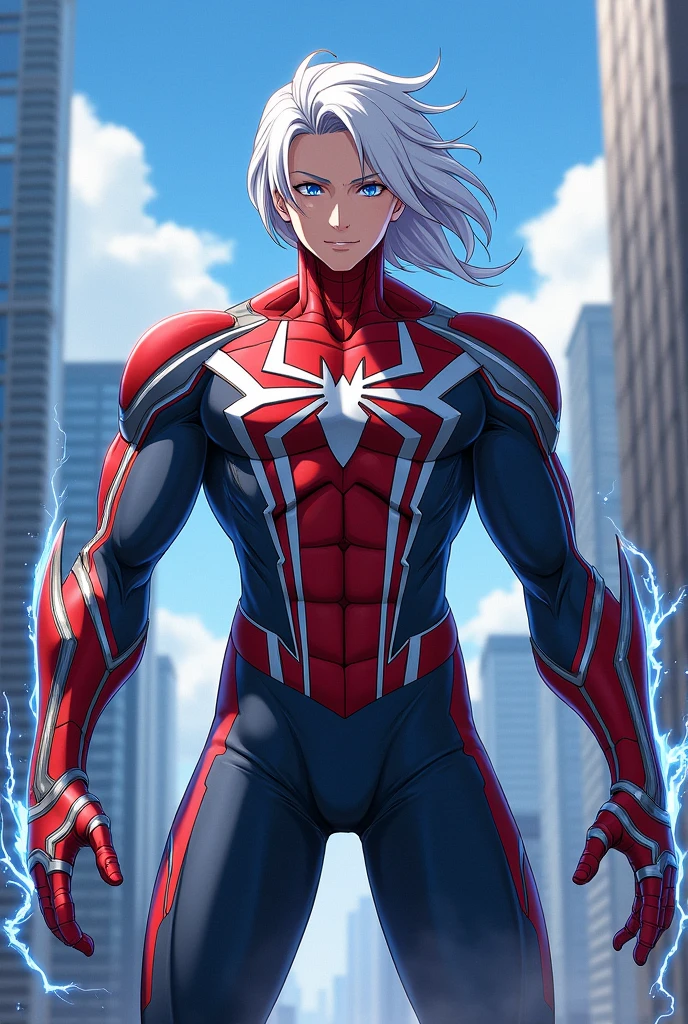 Gojo satoru in iron spider suit