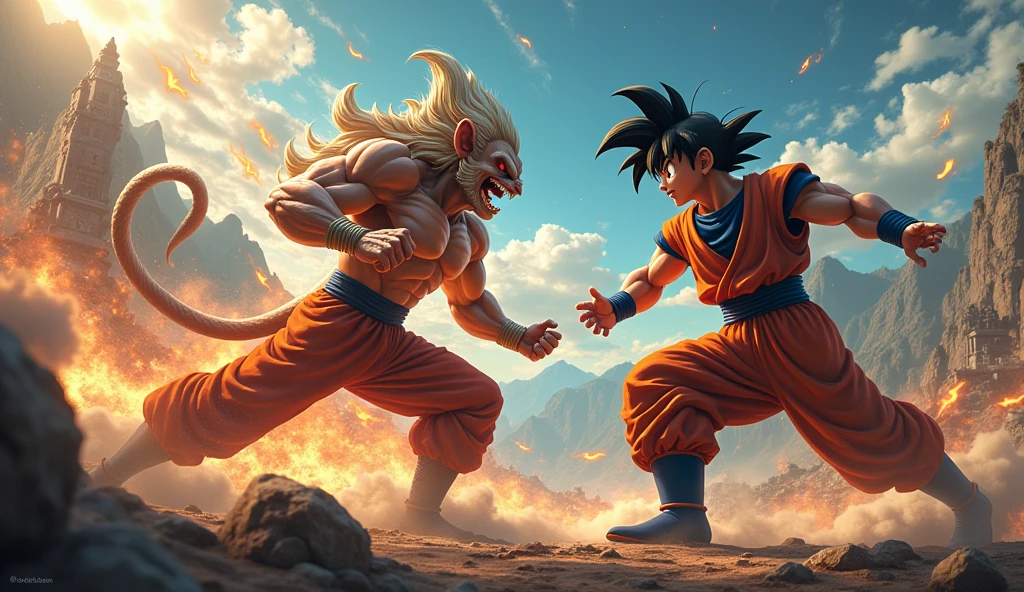 The Goku with fight in lagend of Hanuman