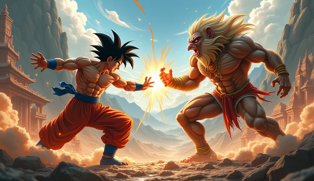Goku fights with Shuerk