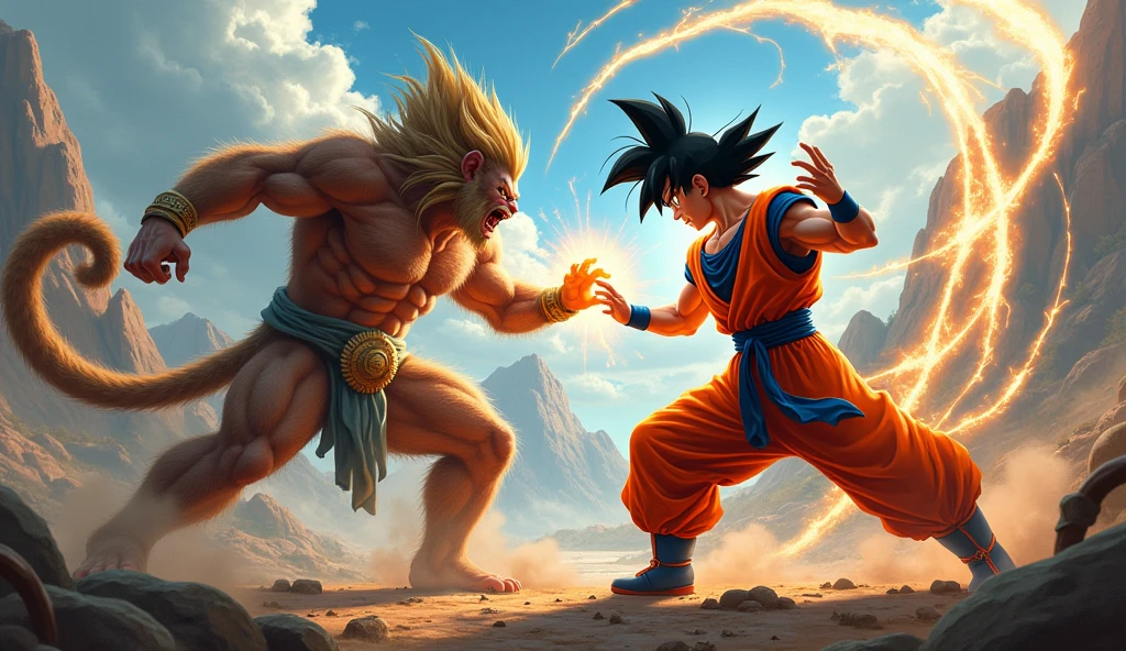 The Goku with fight in lagend of Hanuman