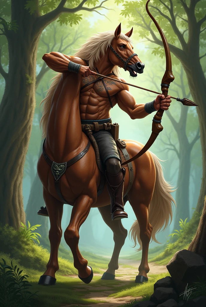 Centaur、Half man, half horse、Bow and Arrow