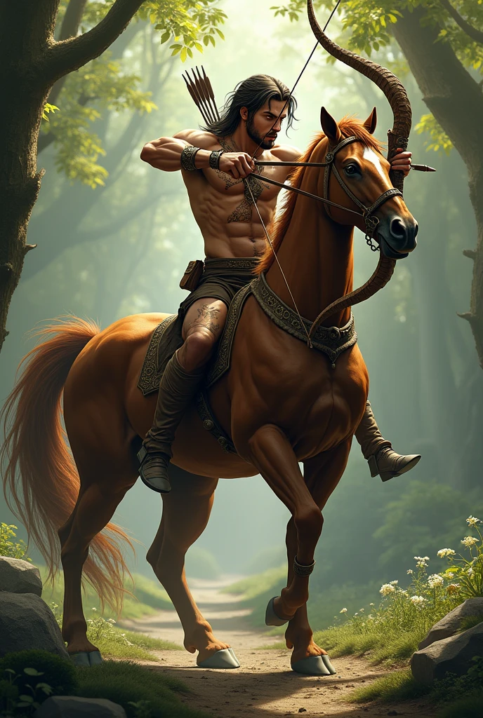 Centaur、Half man, half horse、Bow and Arrow