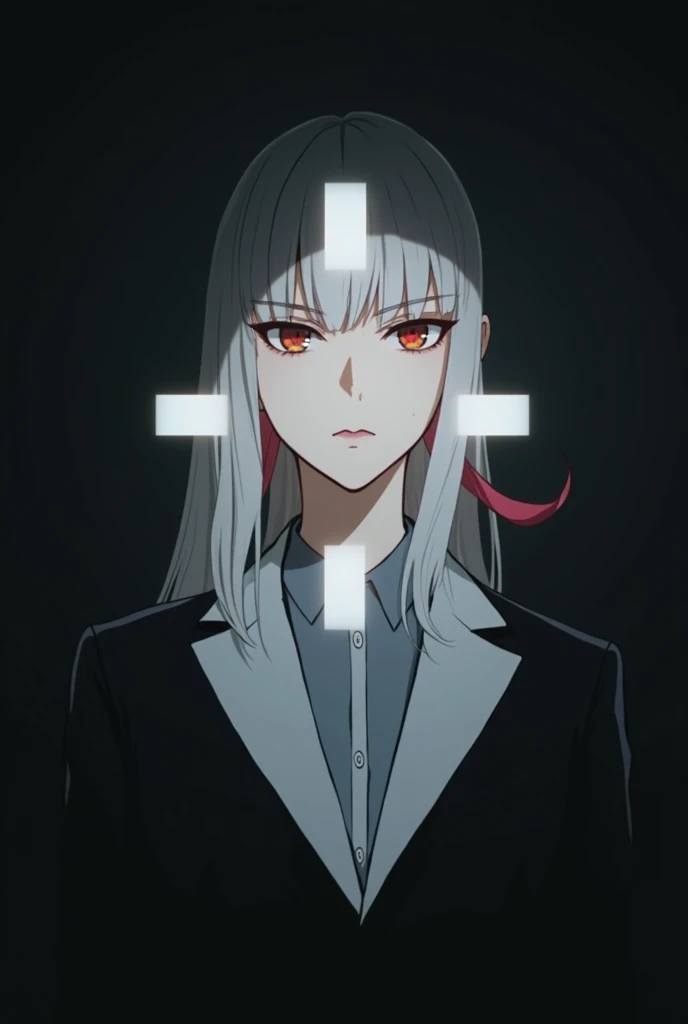 a beautiful woman in a black suit, slender figure, long dark hair, japanese woman, extremely detailed face and eyes, detailed hair, high quality, ultra-detailed, 8k, realistic, cinematic lighting, photorealistic, dramatic lighting, warm tones, professional, masterpiece