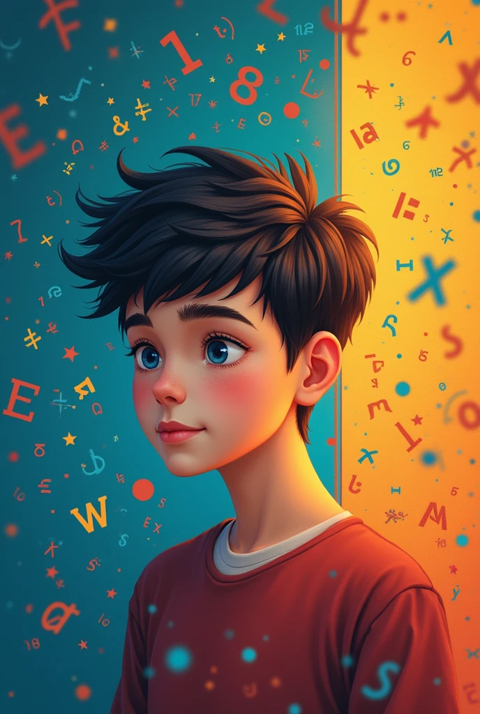 A profile pic for Instagram for boys background math equations