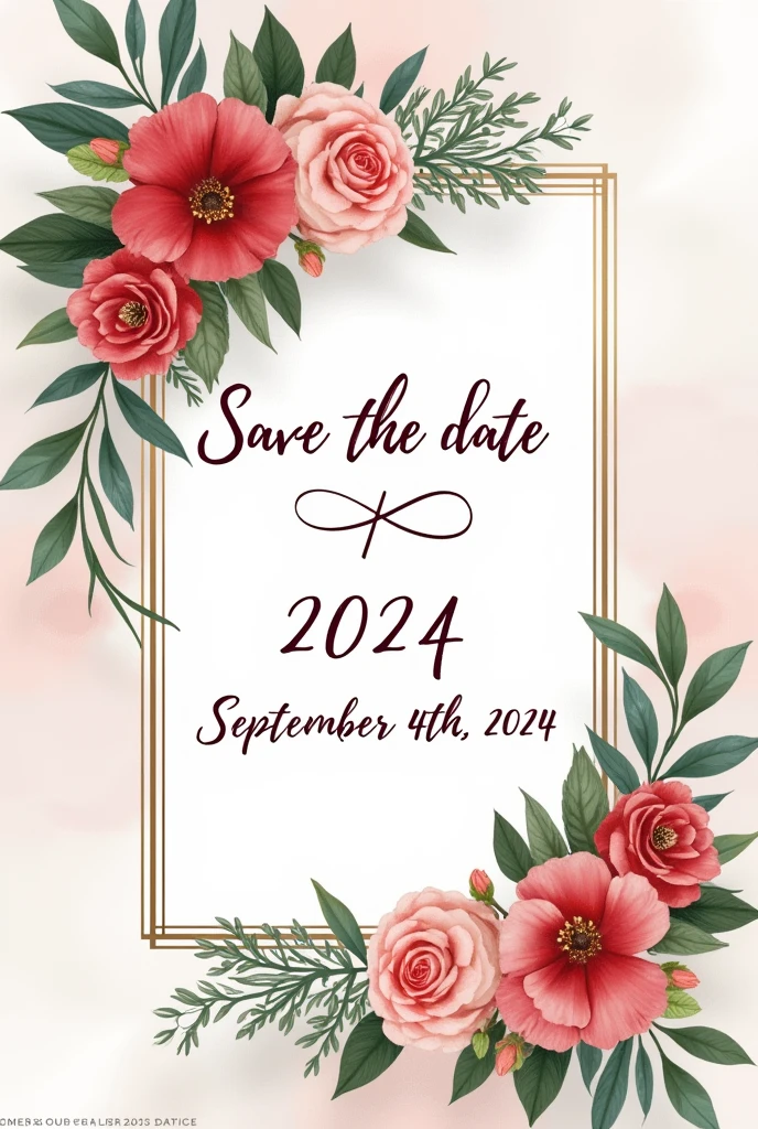 save the date - 14/Set/2024 - com flores
