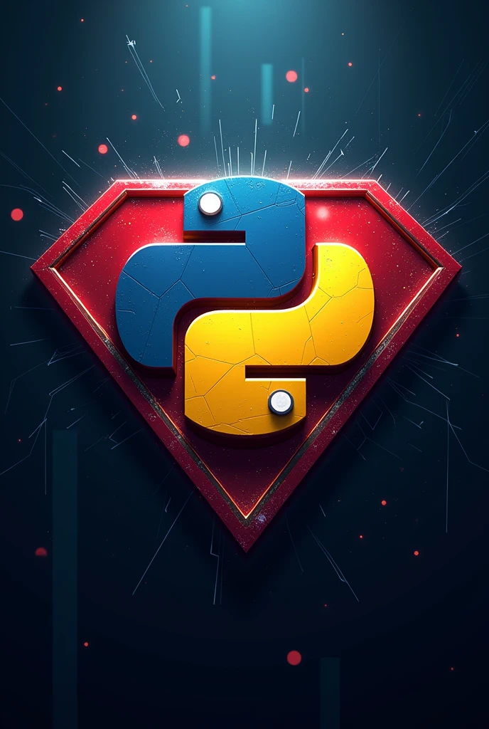 Superman photo python programming logo