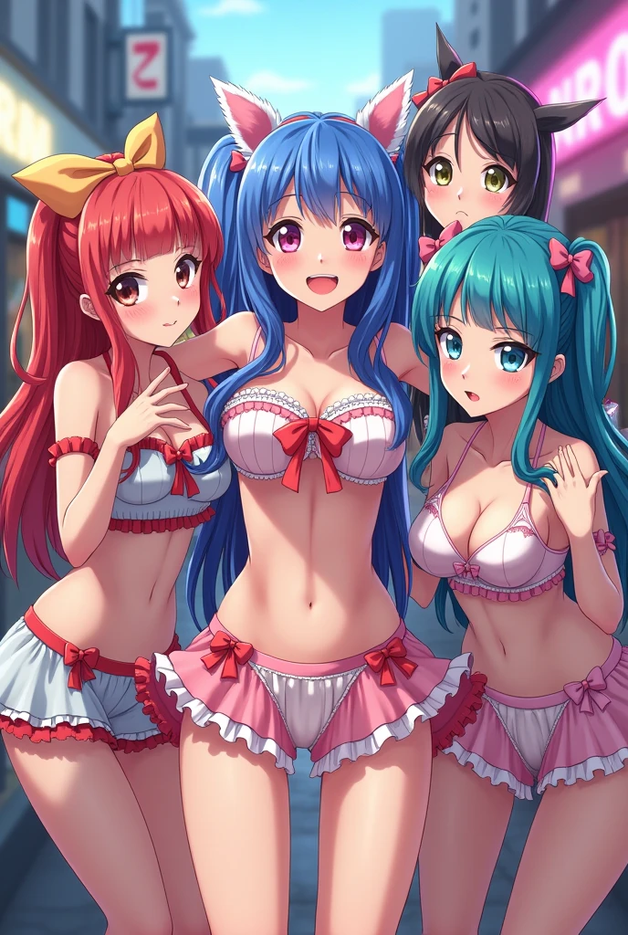 Anime girl panty gang


