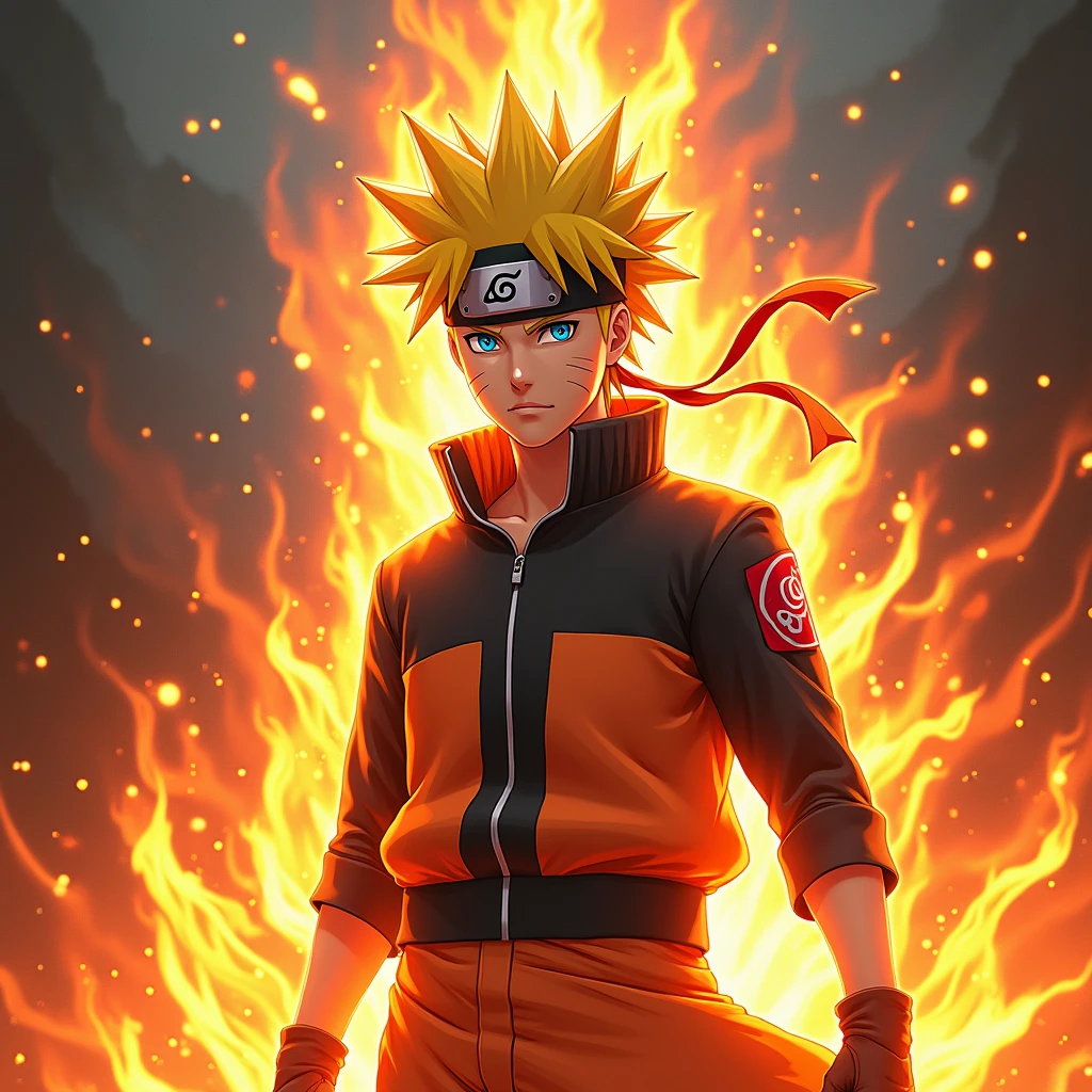 Get ready for a visual feast with Naruto uzumaki, glowing Yellow hair, a being with a handsome face and piercing blue eyes. In his transformed state, he radiates extreme instinct and power, making for an epic anime about this energy man. Watch as he controls fire and lava in stunning anime artwork that will leave you in awe. This concept art is straight out of the Bleach Universe, with a manga-style 8k wallpaper that will transport you to another dimension. Prepare to be amazed by this detailed digital anime art, showcasing the ultimate fusion of style and power.
