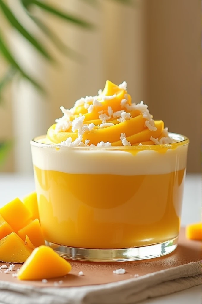 mango cream with coconut