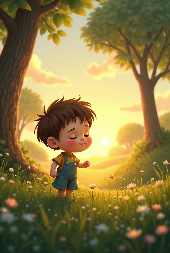 Once upon a time, once upon a time, Once upon a time there was a . He ran all day long, played, He was tired. It&#39;s evening, eyelids are heavy, was slowly closing. 

