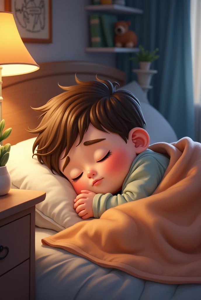 Draw me a picture , chubby boy goes to sleep