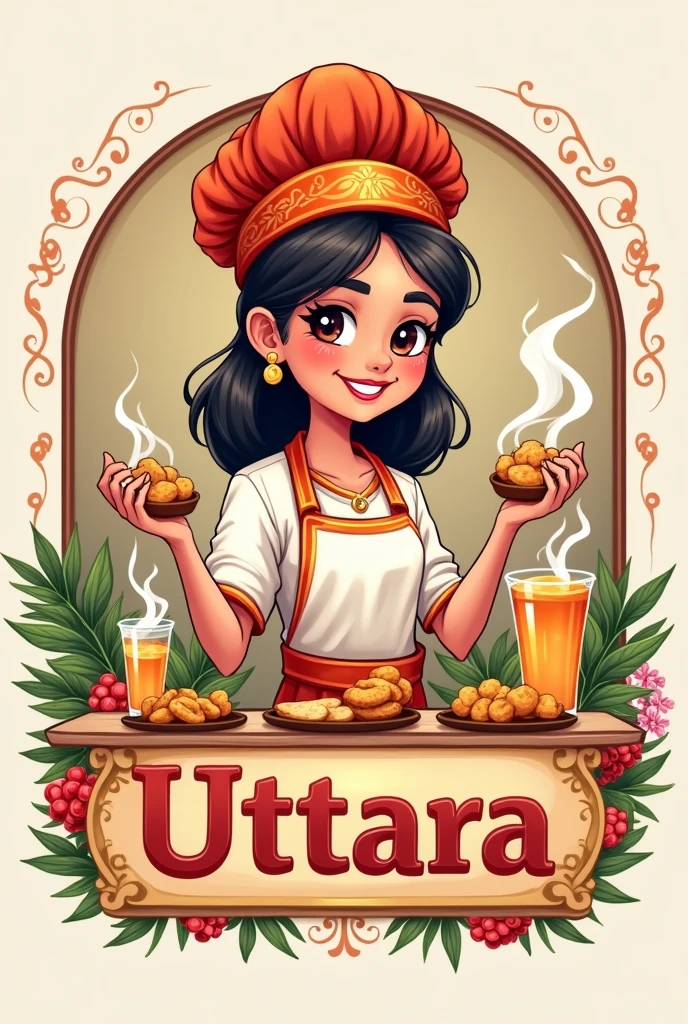 Cold drinks and spring potato roll french friedg shop cute indian chef Girl logo name is UTTARA shop name is UTTARA
Logo name is UTTARA