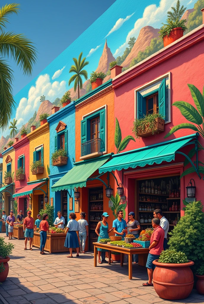 Cooperative consumer stores in Mexico mural

