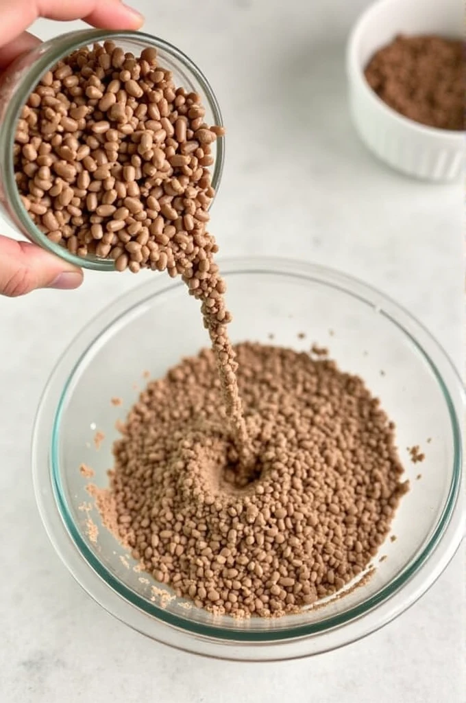 Make a simple base with large chocolate sprinkles