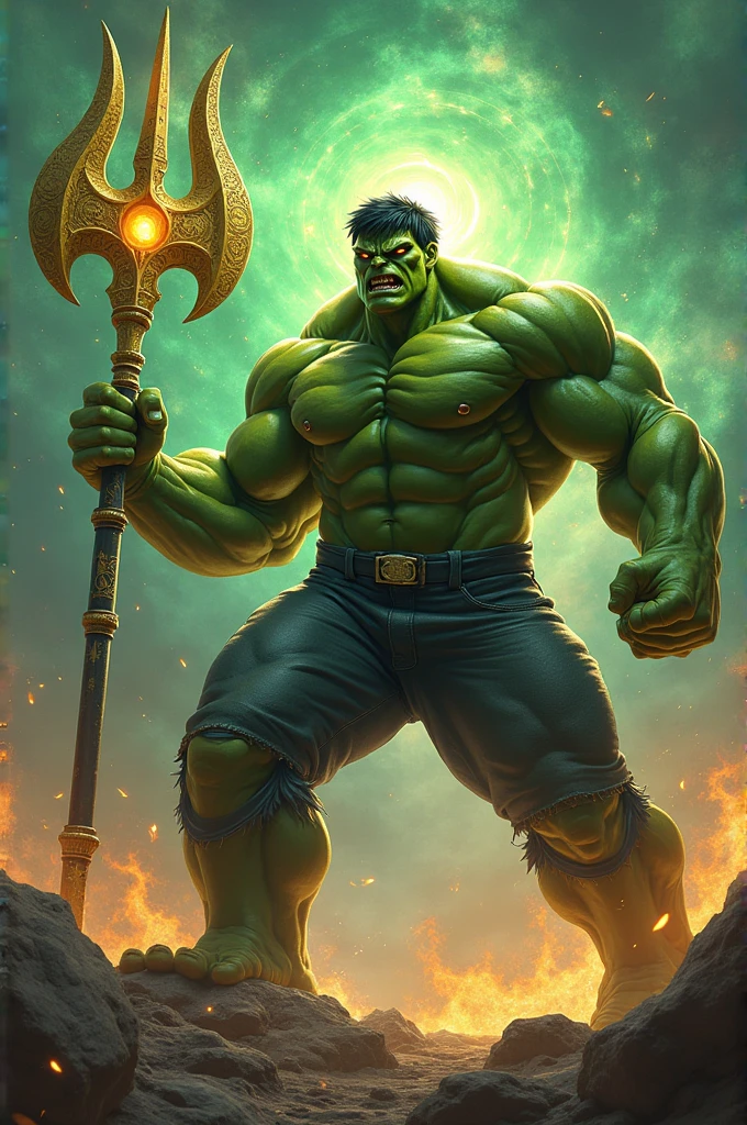 Hulk with trishul 
