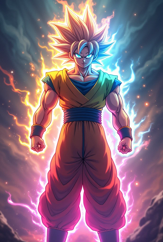 Goku gets a new rainbow transformation