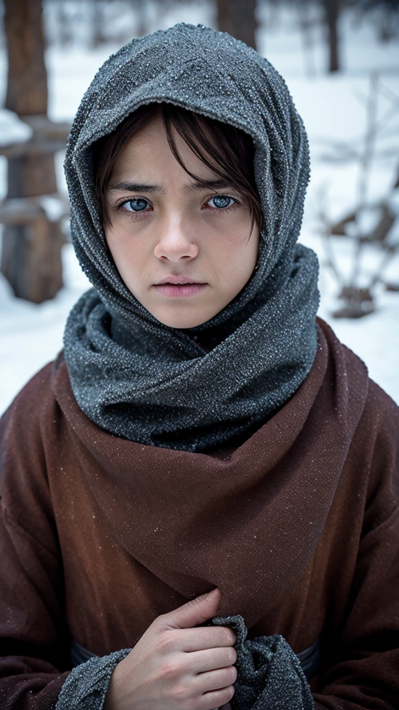 **Starving peasants and a suffering population, cold atmosphere, highly detailed, realistic, emphasizing desperation, UHD.**