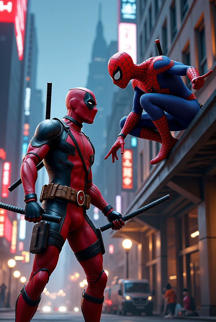 Deadpool and spiderman