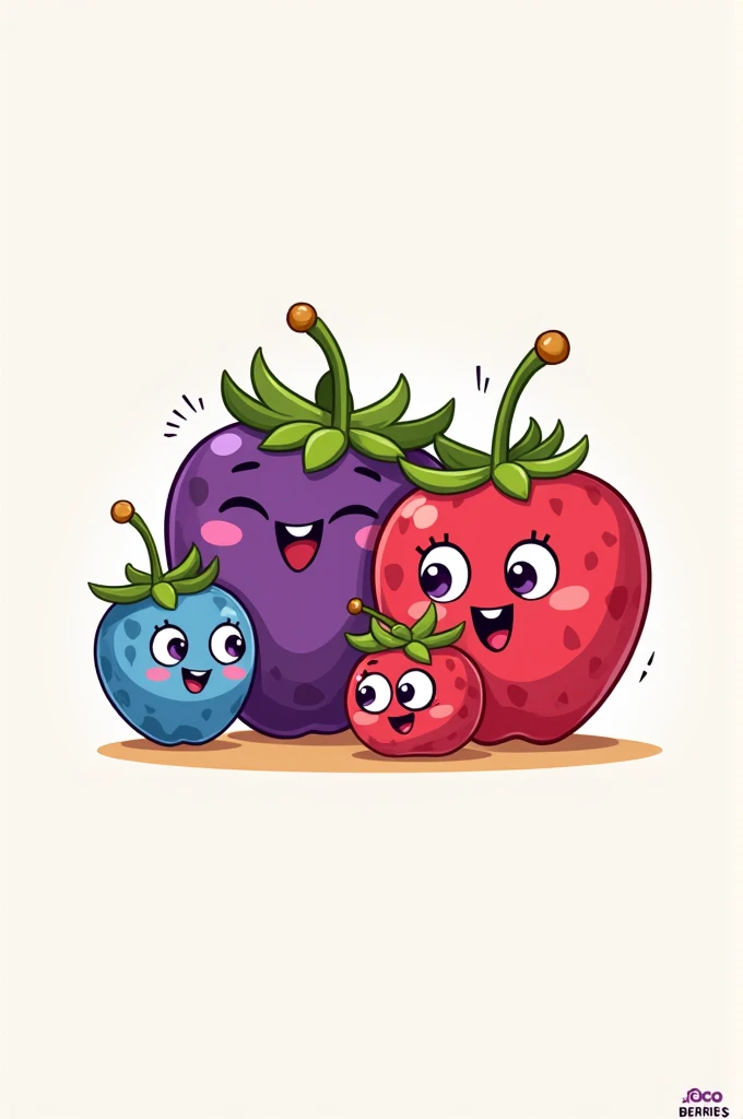 Generate logo of coco berries which is a cartoon channel