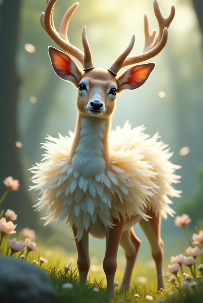 Fether cover deer