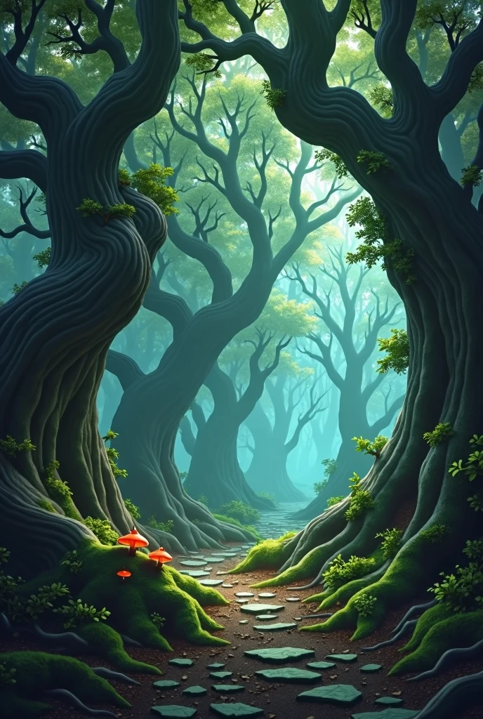Hints Copy hints Game background menu anime fantasy magic medieval magic without people evil forest