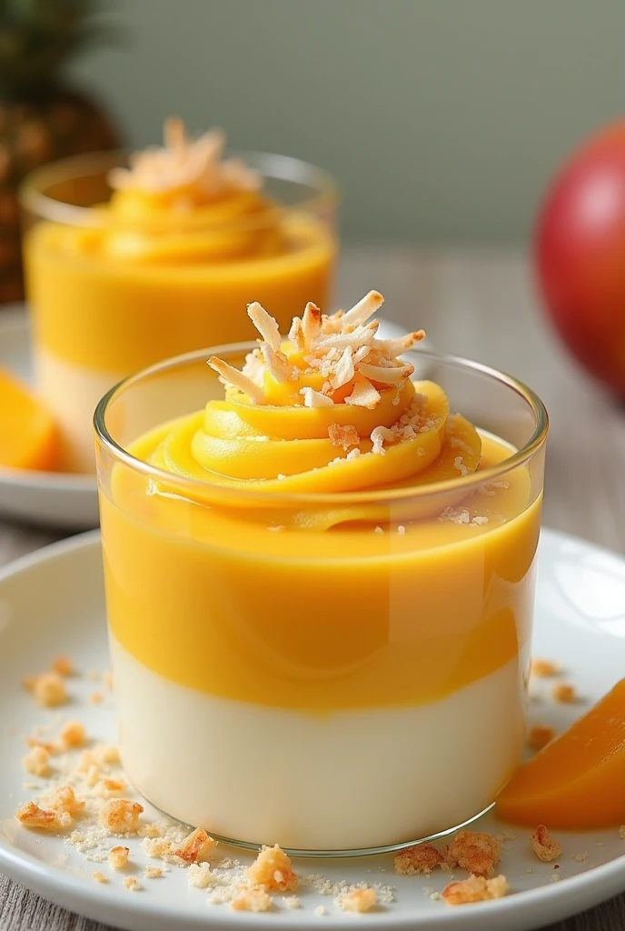 mango cream with coconut