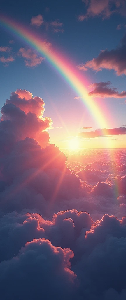 (masterpiece:1.2,Superior Quality,mirror-like,Cinematic Experience),8k,wallpaper,(Taken from space:2.0),stratosphere,(rainbow:2.0),beautiful photo,(dynamic:2.0)、16K, Ultra-high resolution, Ultra-high resolution, to be born,wonderful ,future、rainbow色の、The world 30 years from now