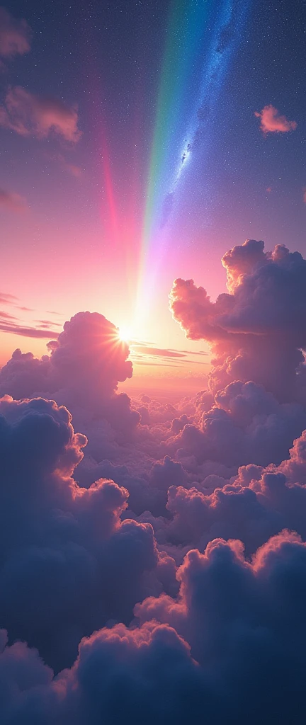 (masterpiece:1.2,Superior Quality,mirror-like,Cinematic Experience),8k,wallpaper,(Taken from space:2.0),stratosphere,(rainbow:2.0),beautiful photo,(dynamic:2.0)、16K, Ultra-high resolution, Ultra-high resolution, to be born,wonderful ,future、rainbow色の、The world 30 years from now
