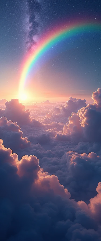 (masterpiece:1.2,Superior Quality,mirror-like,Cinematic Experience),8k,wallpaper,(Taken from space:2.0),stratosphere,(rainbow:2.0),beautiful photo,(dynamic:2.0)、16K, Ultra-high resolution, Ultra-high resolution, to be born,wonderful ,future、rainbow色の、The world 30 years from now
