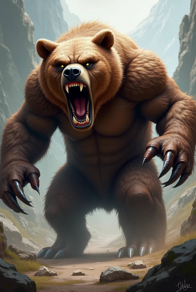 Angry bear mascot for rpg 