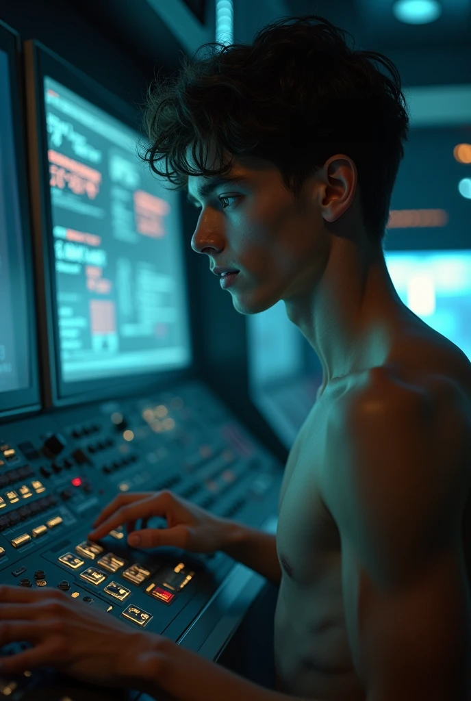 1 gay boy jerking off from control panel
