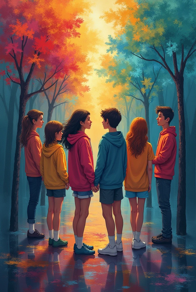 Prevention and management about adolescents concerns, make it all about prevention and manangement from peer pressure, once appearance, punerty, self awareness make it look like a poster but with many stereotype combine together in one picture dont use too much words just plain art