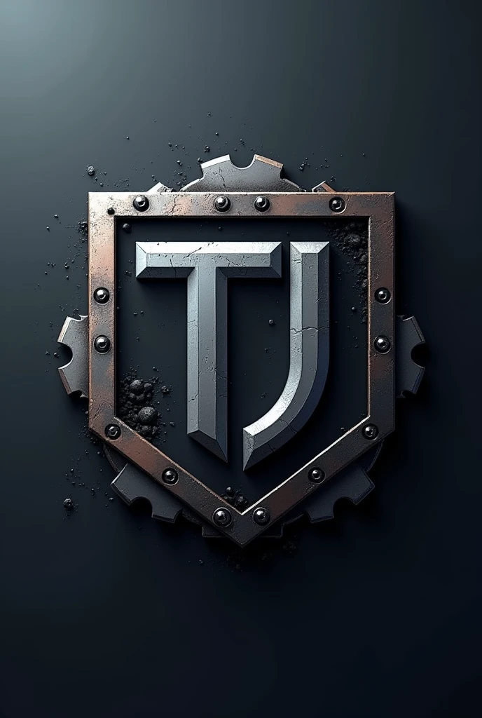Create a mechanical engineering themed logo with the initials Tj to this image add corporation