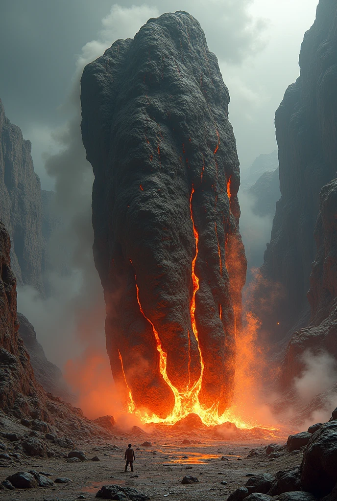 The Rock being exposed to intense heat and pressure