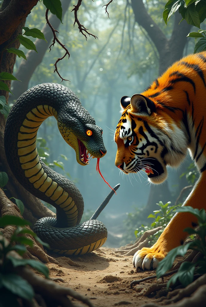 Snake + tiger