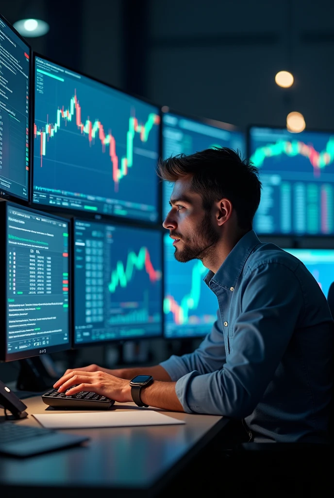 A guy who works hard he trades stocks