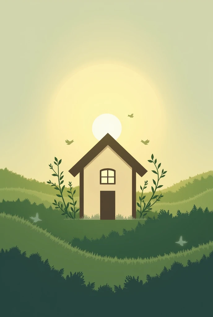 Create a logo representing a blessed home