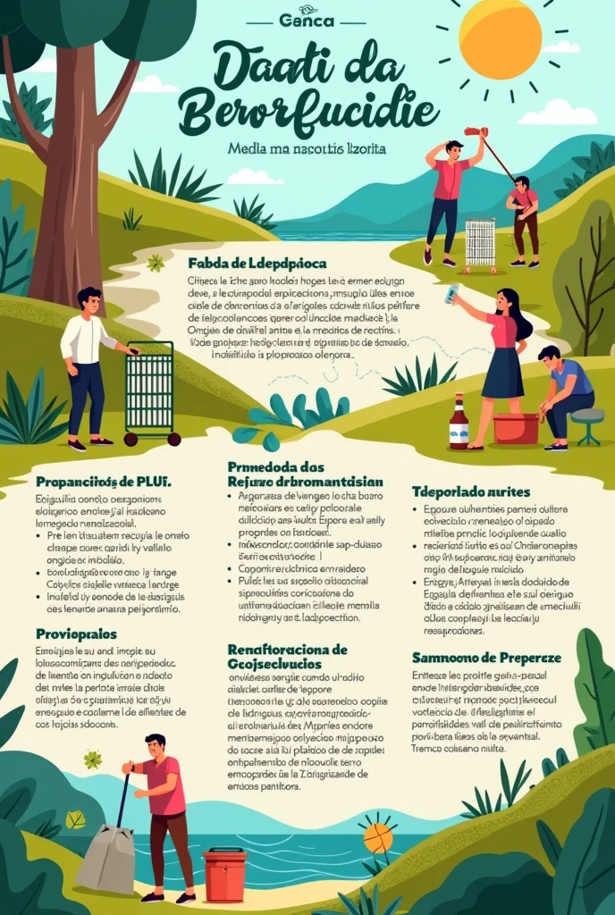 Portuguese pamphlet about waste awareness