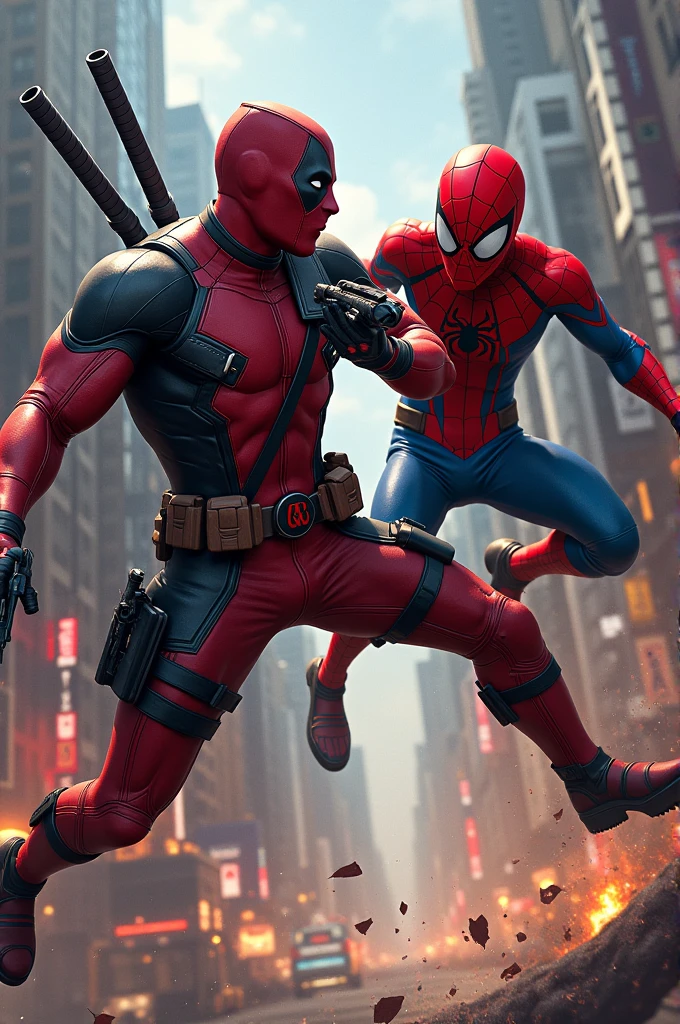 Deadpool vs spiderman 