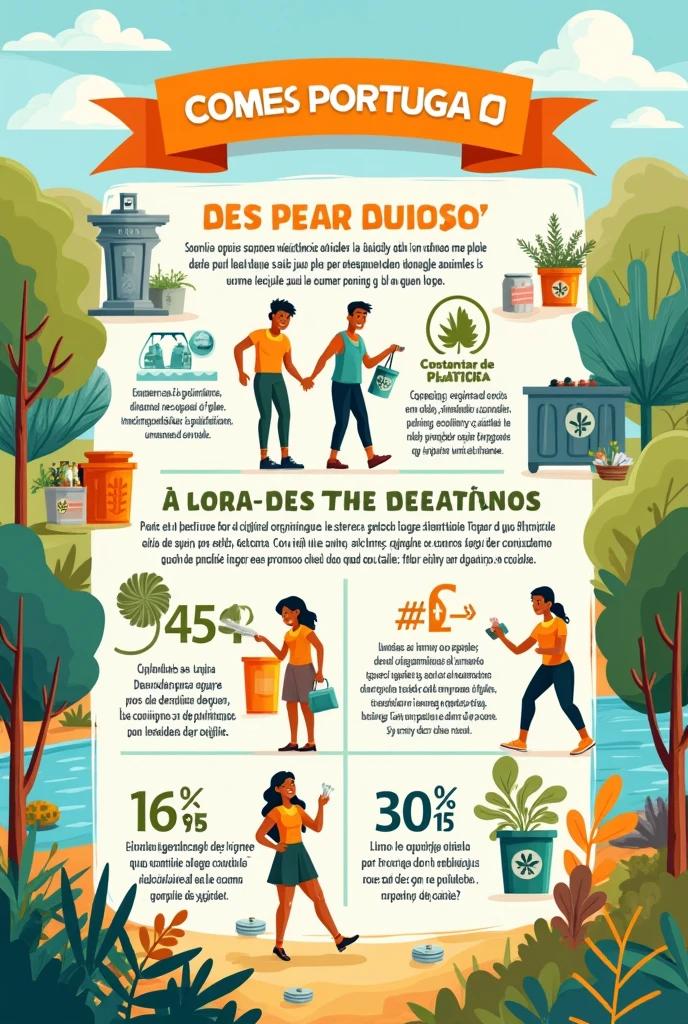 Portuguese pamphlet about waste awareness